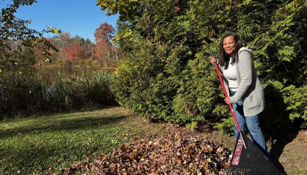 Evans Park fall clean up